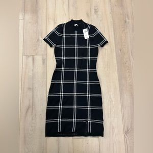 Abercrombie & Fitch | mini sweater dress short sleeve mock neck